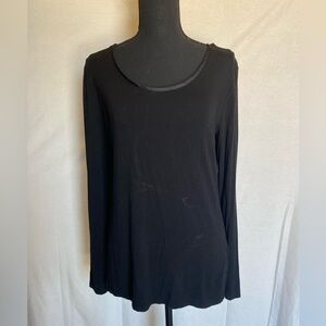 White House black market, long sleeve black shirt